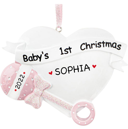 Baby RATTLE Christmas ornament