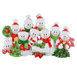 New snowman Family Christmas Ornament