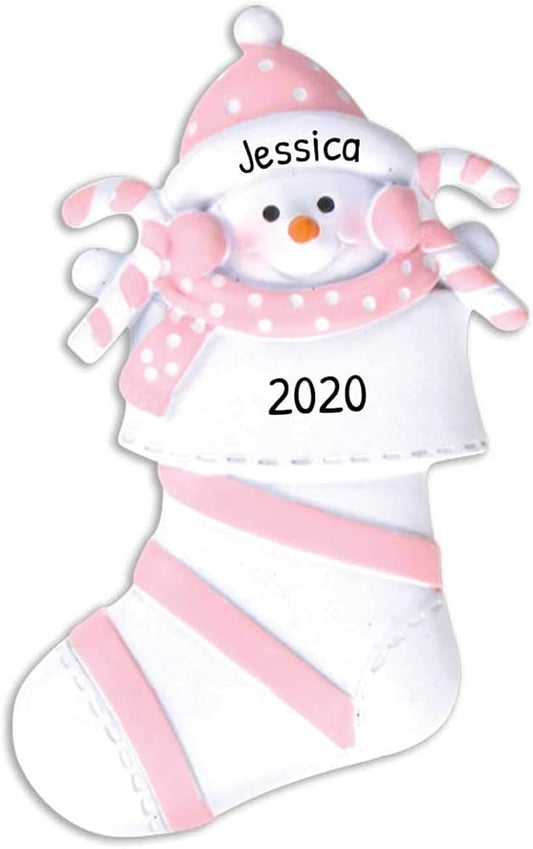 Snowman Baby 1st Christmas with mitten