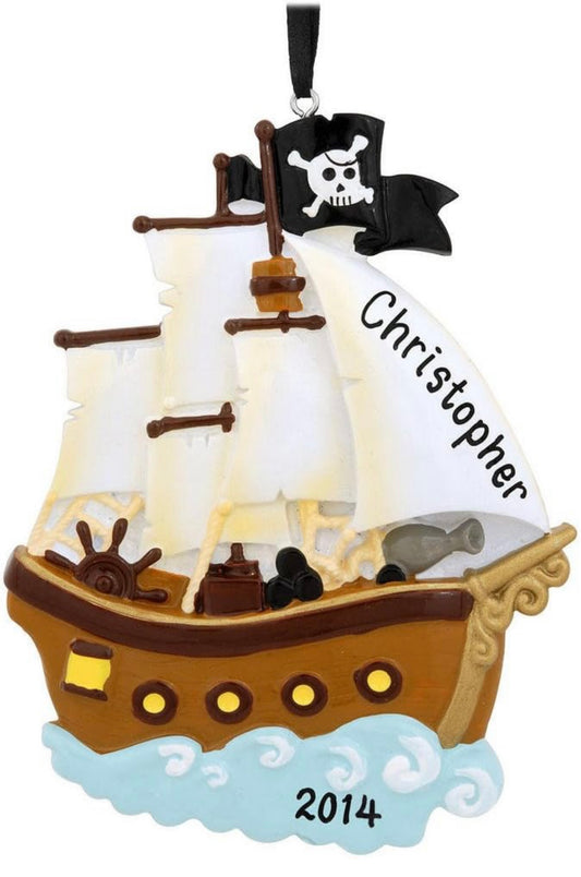 Ship Christmas Ornament