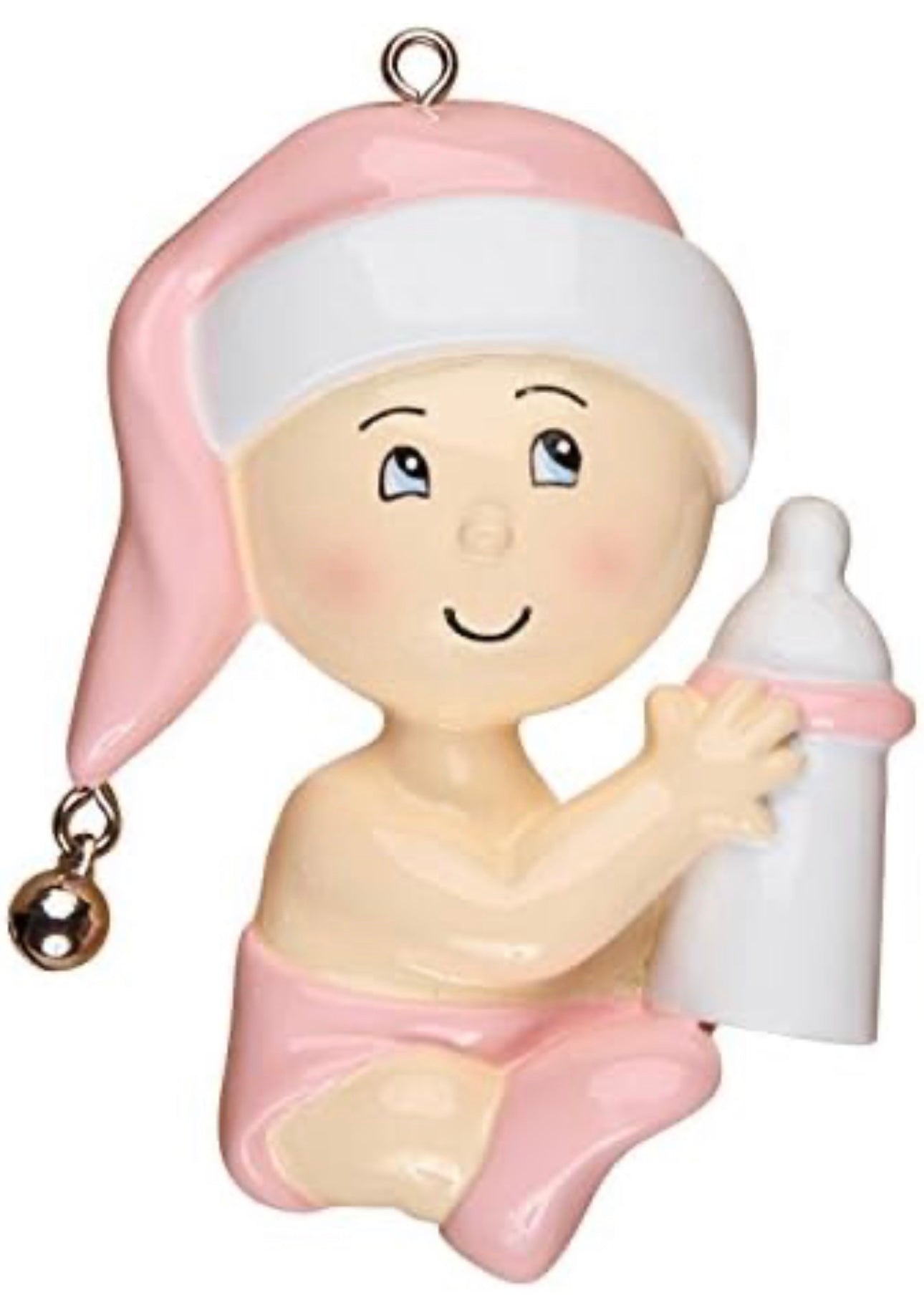 BABY WITH BOTTLE CHRISTMAS ORNAMENT