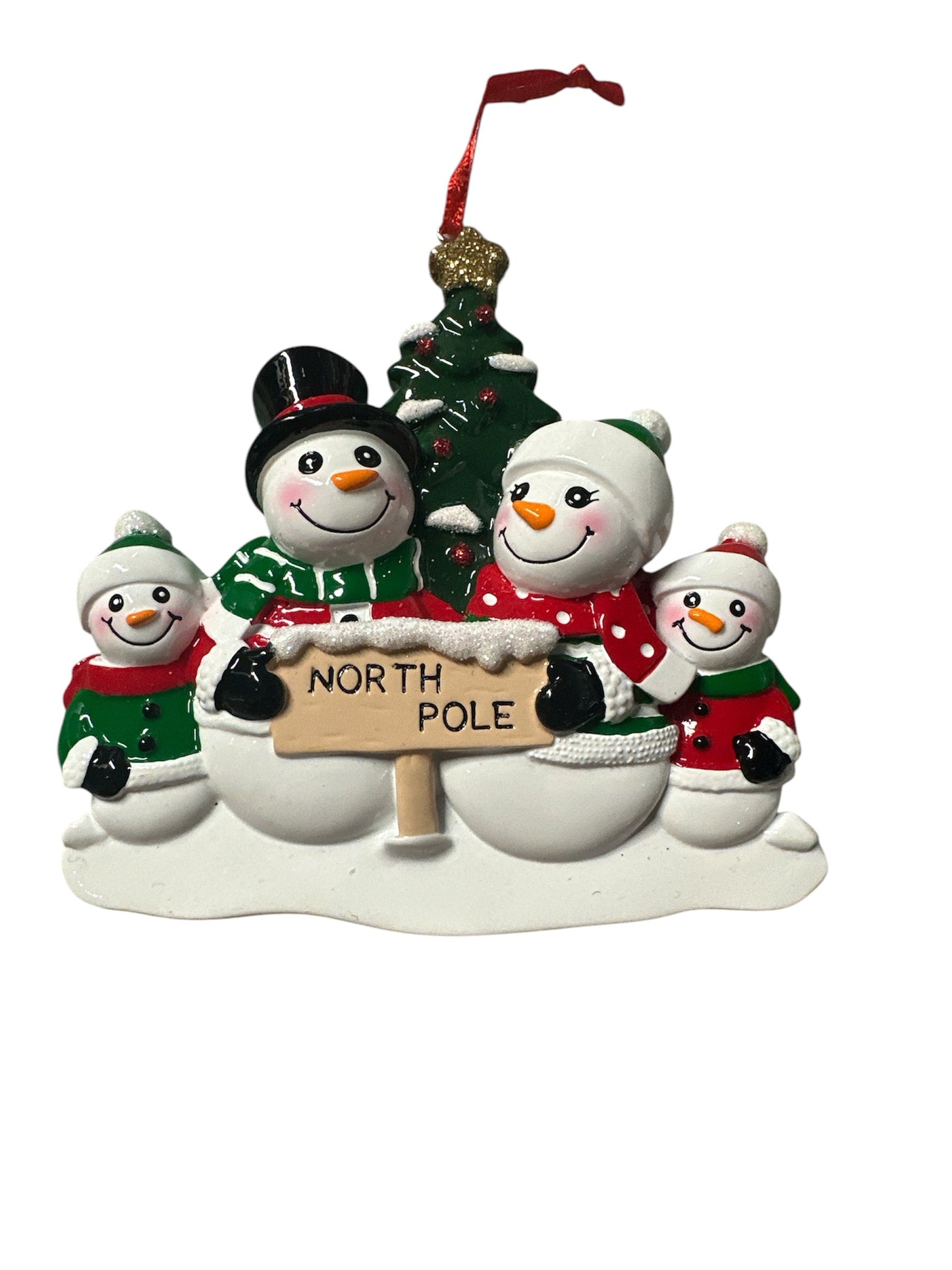 New North Pole Snowman Family