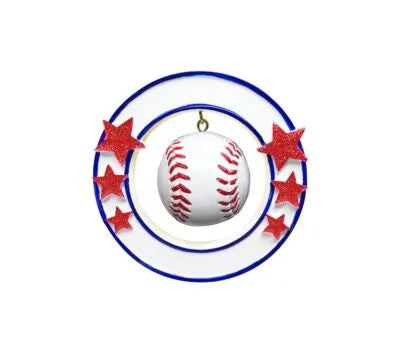 3D Baseball Christmas Ornament