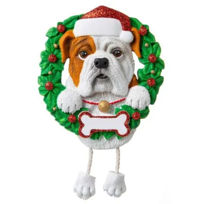 Dog ( pure breed) bulldog Christmas Ornament