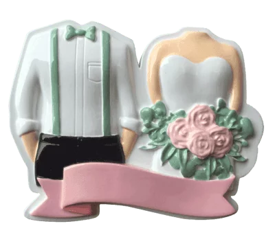 Couple Modern Wedding Christmas Ornament