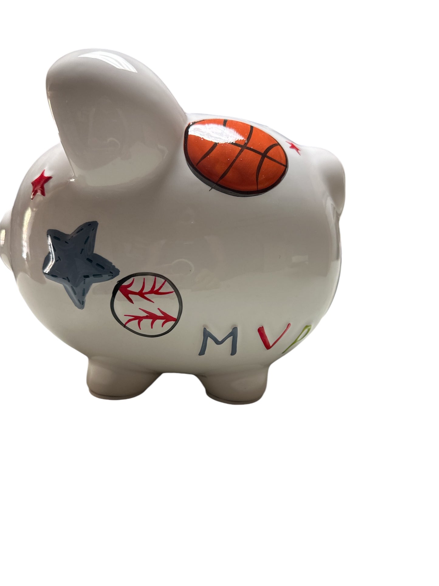 Colorfully Designed Large Piggy Bank- Large Sports Piggy bank