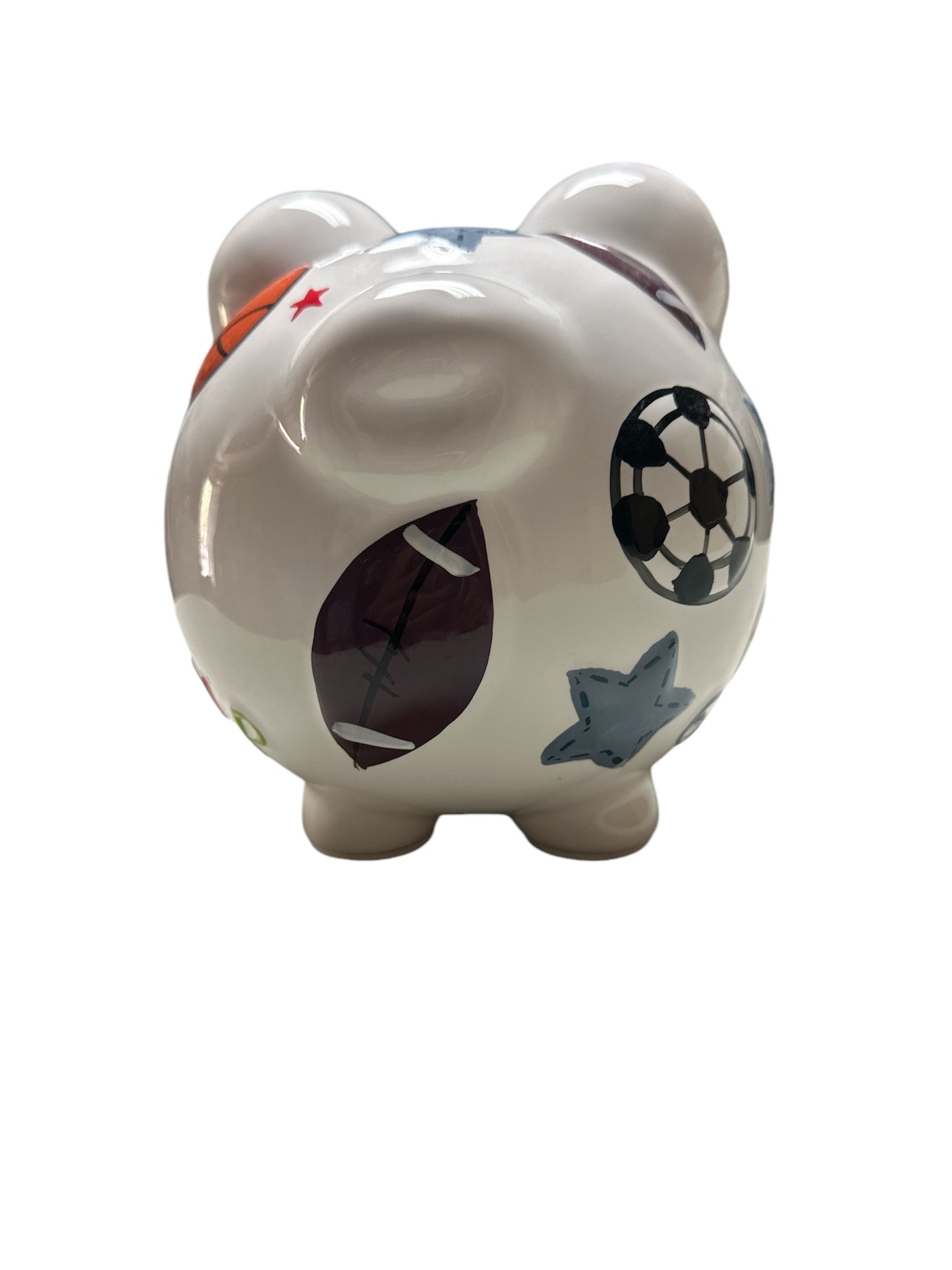 Colorfully Designed Large Piggy Bank- Large Sports Piggy bank