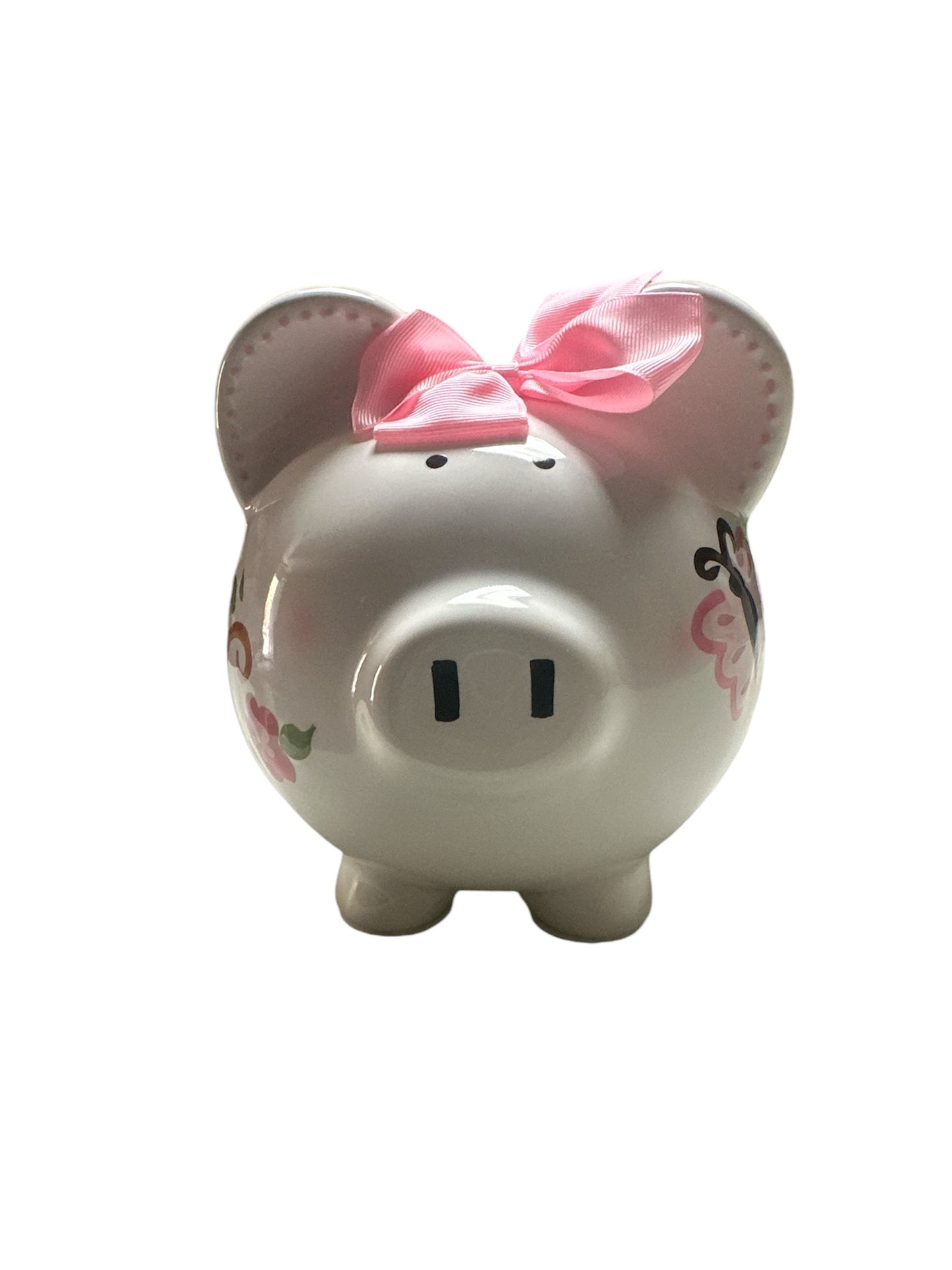 Colorfully Designed Large Piggy Bank- Pink Dotted Owl Pig