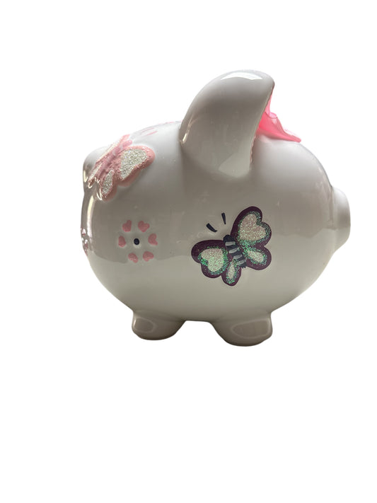 Colorfully Designed Large Piggy Bank- Butterfly Piggy Bank