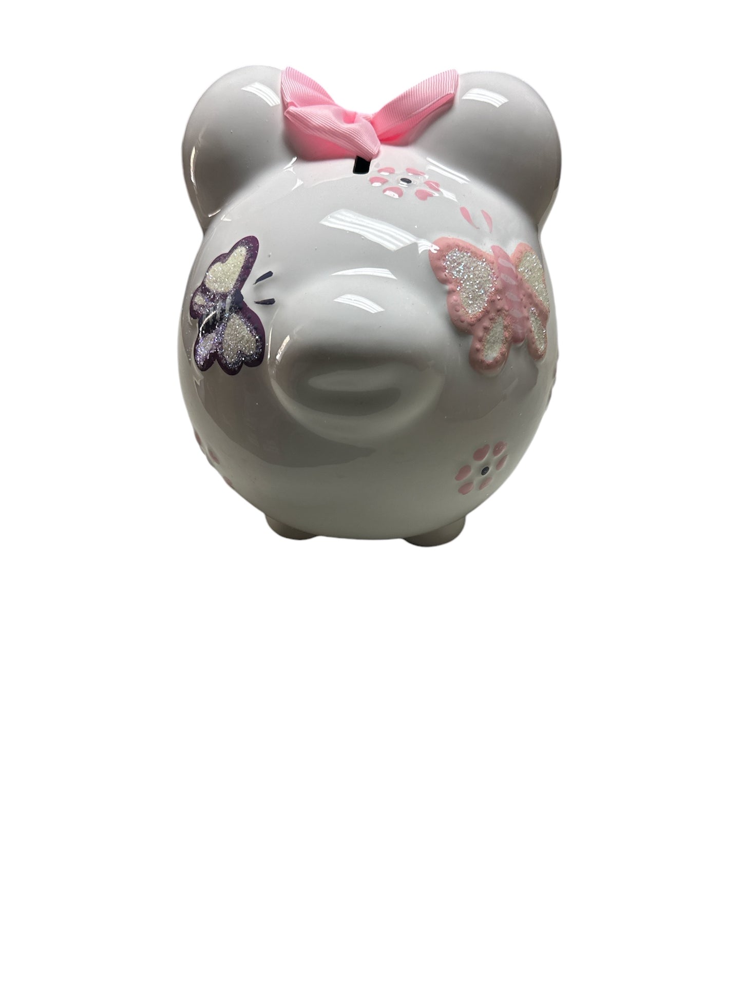 Colorfully Designed Large Piggy Bank- Butterfly Piggy Bank