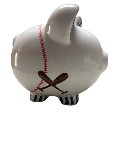 Colorfully Designed Large Piggy Bank-Baseball Piggy Bank