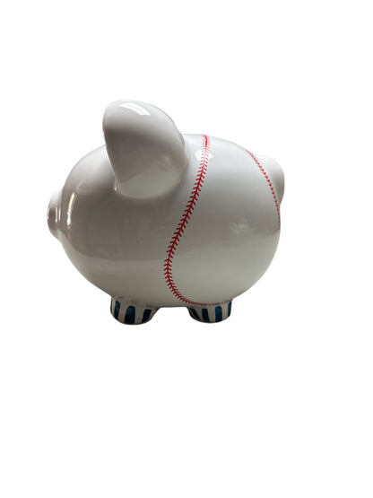 Colorfully Designed Large Piggy Bank-Baseball Piggy Bank