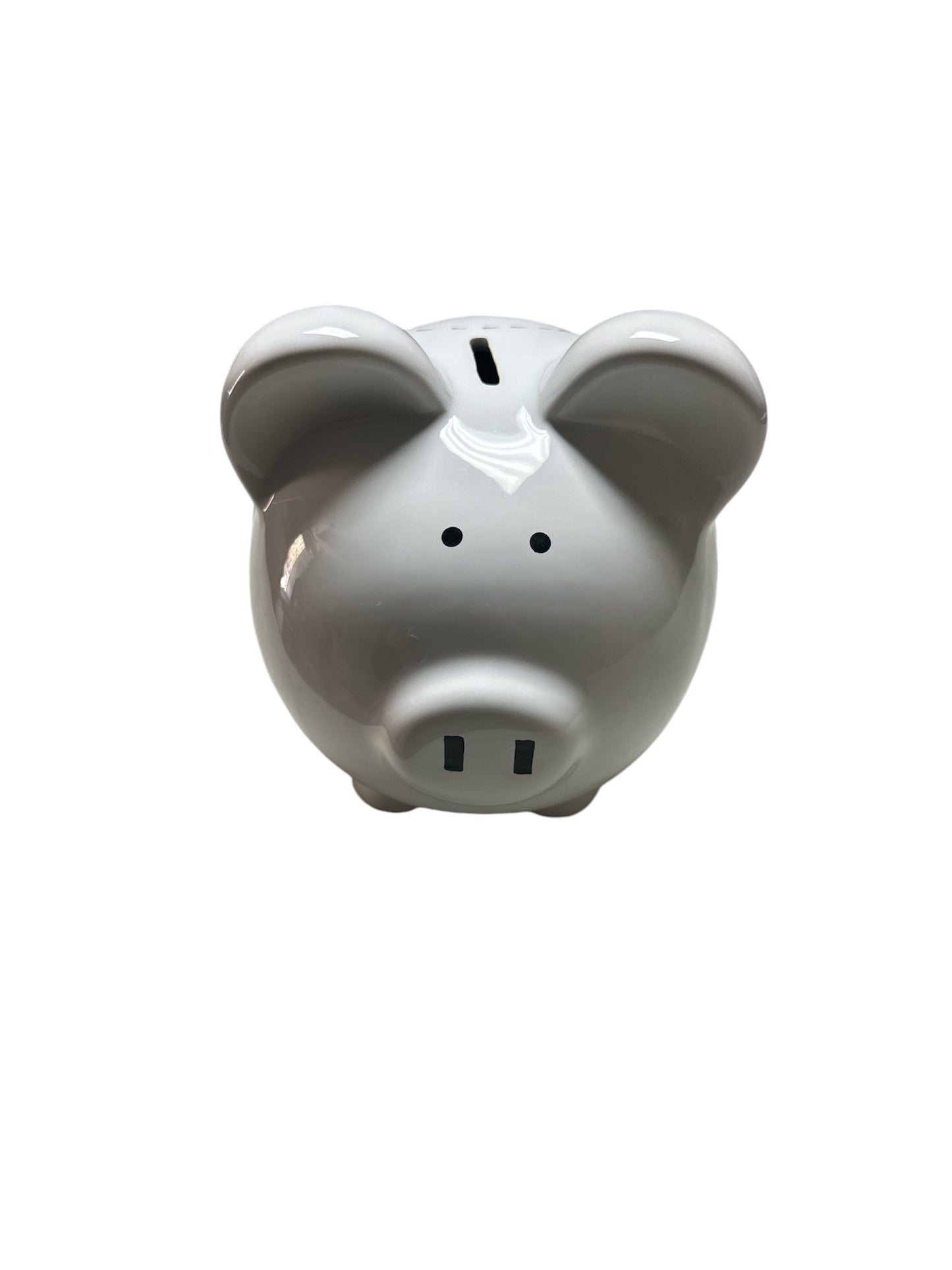 Colorfully Designed Large Piggy Bank- White Construction Piggy bank