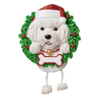 Dog ( pure breed) Bichon Frise Christmas Ornament