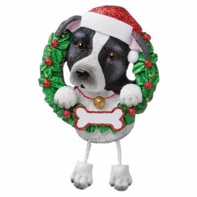 Dog ( pure breed) Pit Bull Christmas Ornament