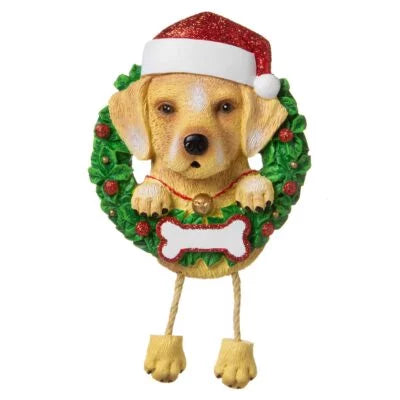 Dog ( pure breed) Yellow Lab Christmas Ornament