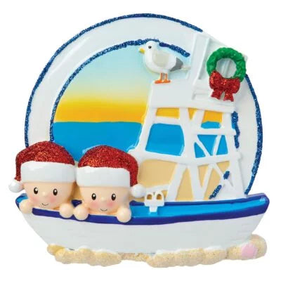 Beach Family Christmas Ornament