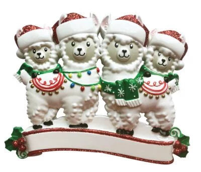 LLama Family Christmas Ornament