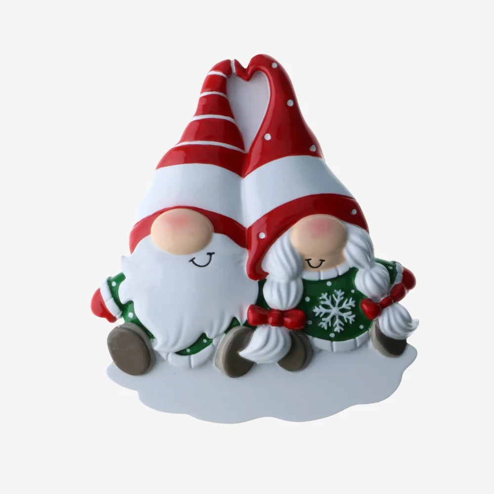 COUPLES- Gnome Santa Christmas Ornament