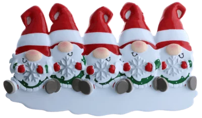 Gnome Family Christmas Ornament no