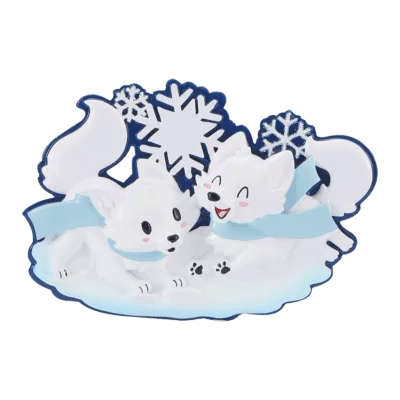 Arctic Fox Family Christmas Ornament