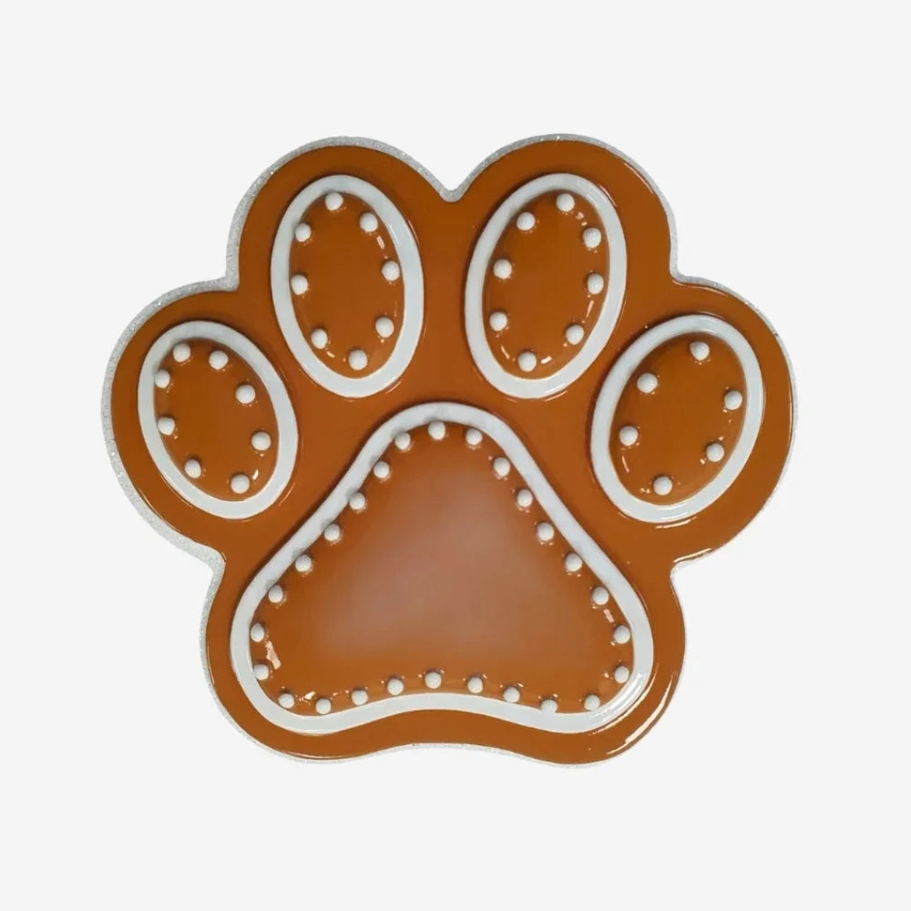 GINGERBREAD PAW PRINT CHRISTMAS ORNAMENTS (Copy)