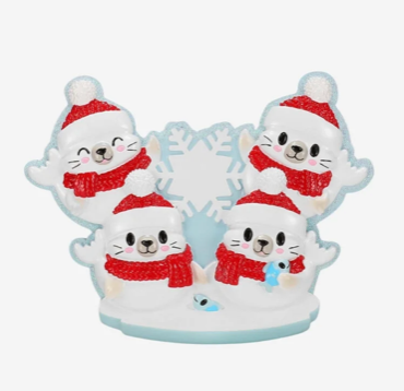 Seal Family Christmas ornament