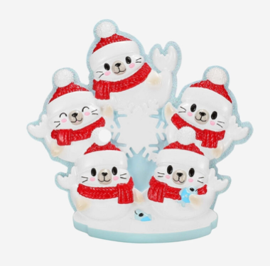 Seal Family Christmas ornament