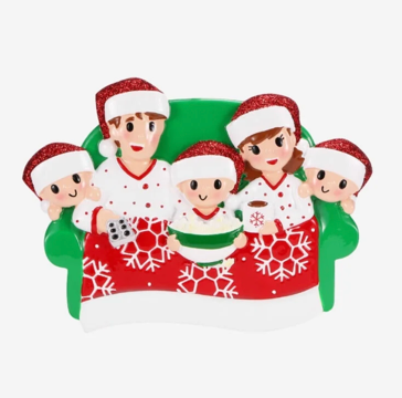 Movie Night Family Christmas Ornaments