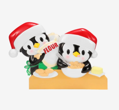 Penguin Baking Family Christmas Ornaments