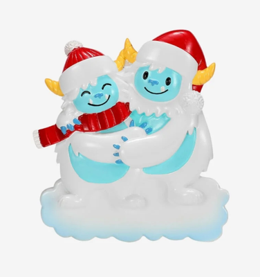 Yeti Family Christmas Ornaments