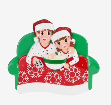 Movie Night Family Christmas Ornaments