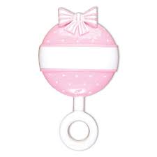 Baby Rattle Personalized Christmas Ornament