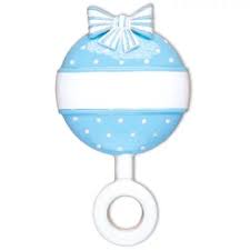 Baby Rattle Personalized Christmas Ornament