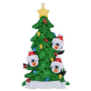 Penguins with Christmas Tree