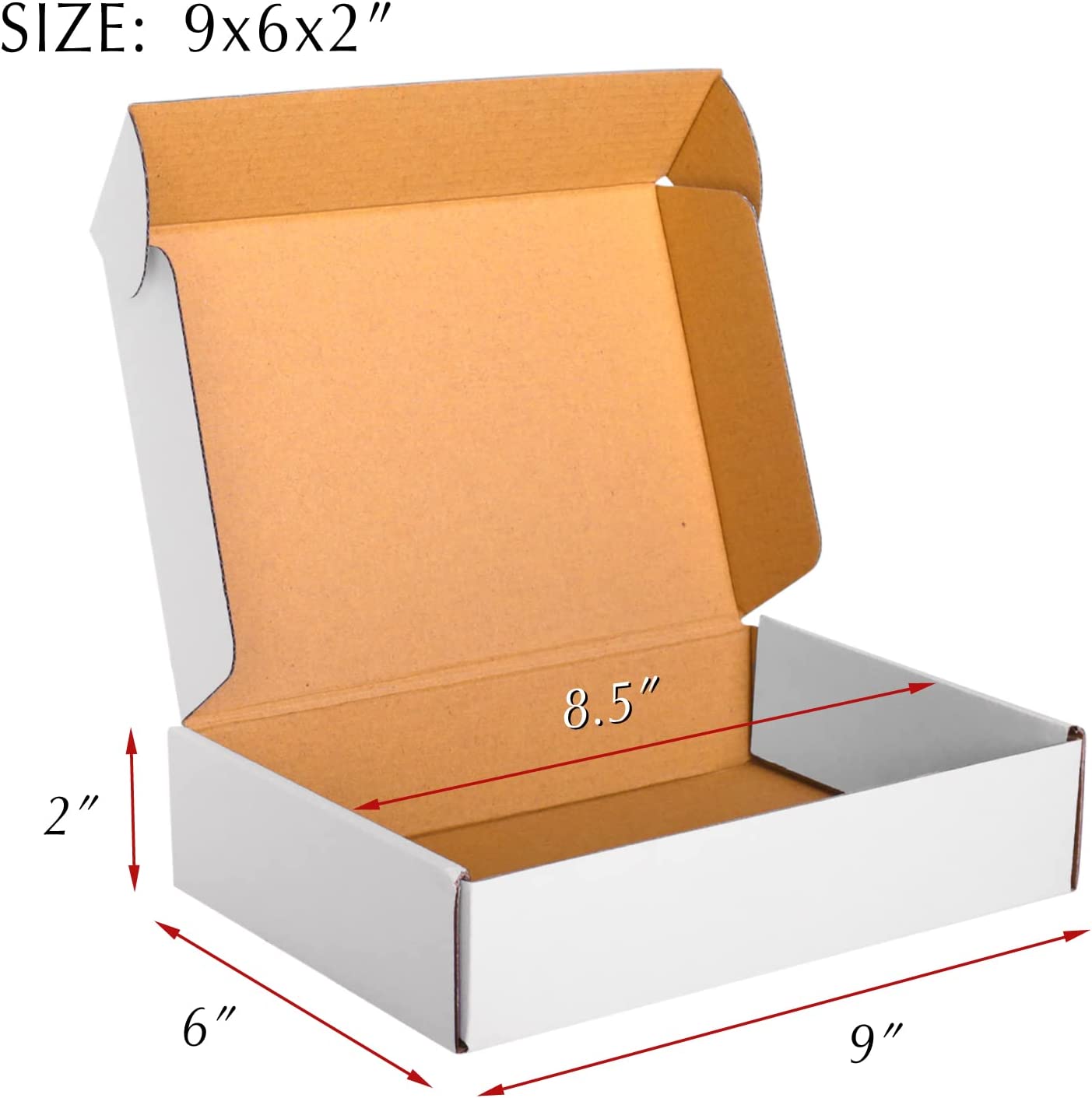 Large White Boxes ( 9X6X2)