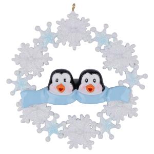 Penguin Family with snowflakes