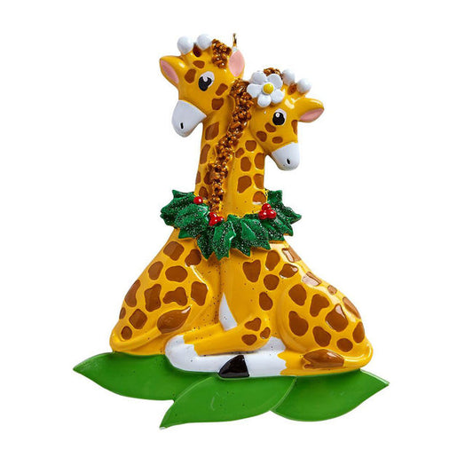 Giraffe Couple Christmas Ornament