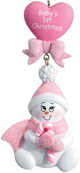 Candy Cane Baby Christmas Ornament