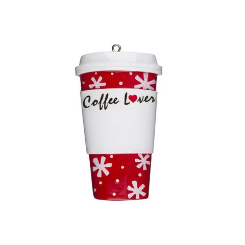 Coffee Lover Cup Christmas Ornament