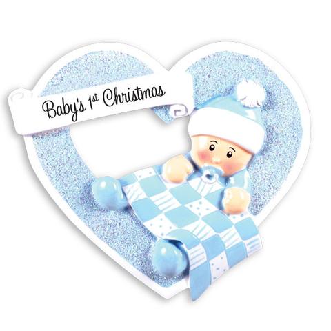 Baby in Heart Christmas Ornament