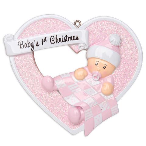 Baby in Heart Christmas Ornament