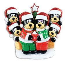 Black Bear Family Christmas Ornament