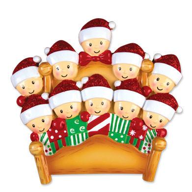 Bed Family Christmas Ornament