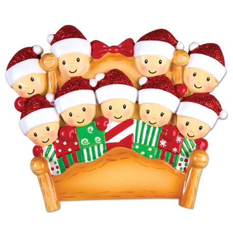 Bed Family Christmas Ornament