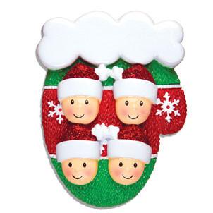 Mitten Family Christmas Ornament