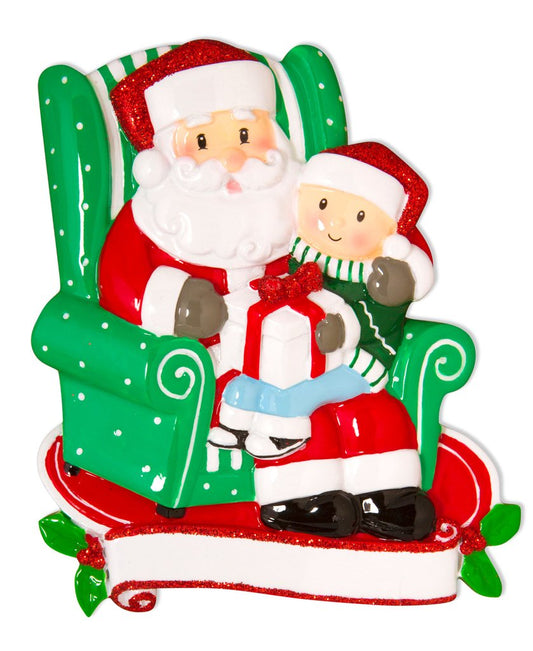 Child Sitting on Santa Lap