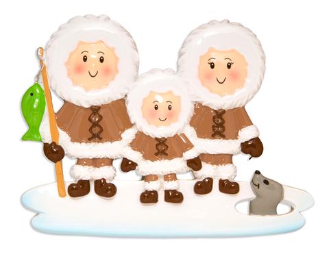 Eskimo Family Christmas Ornament