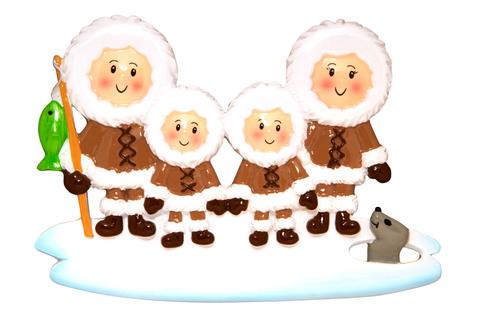 Eskimo Family Christmas Ornament