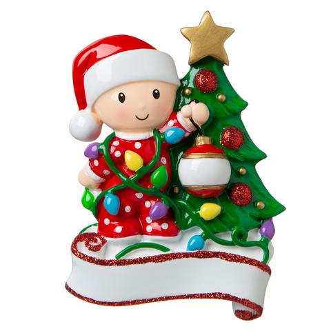 Baby Decorating Tree Christmas Ornament